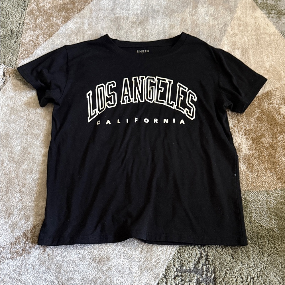 SHEIN Black Los Angeles Graphic Tee
